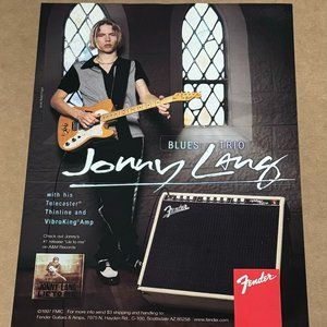 JONNY LANG - Fender Guitars / Amps - Telecaster Thinline - 1997 Print Ad